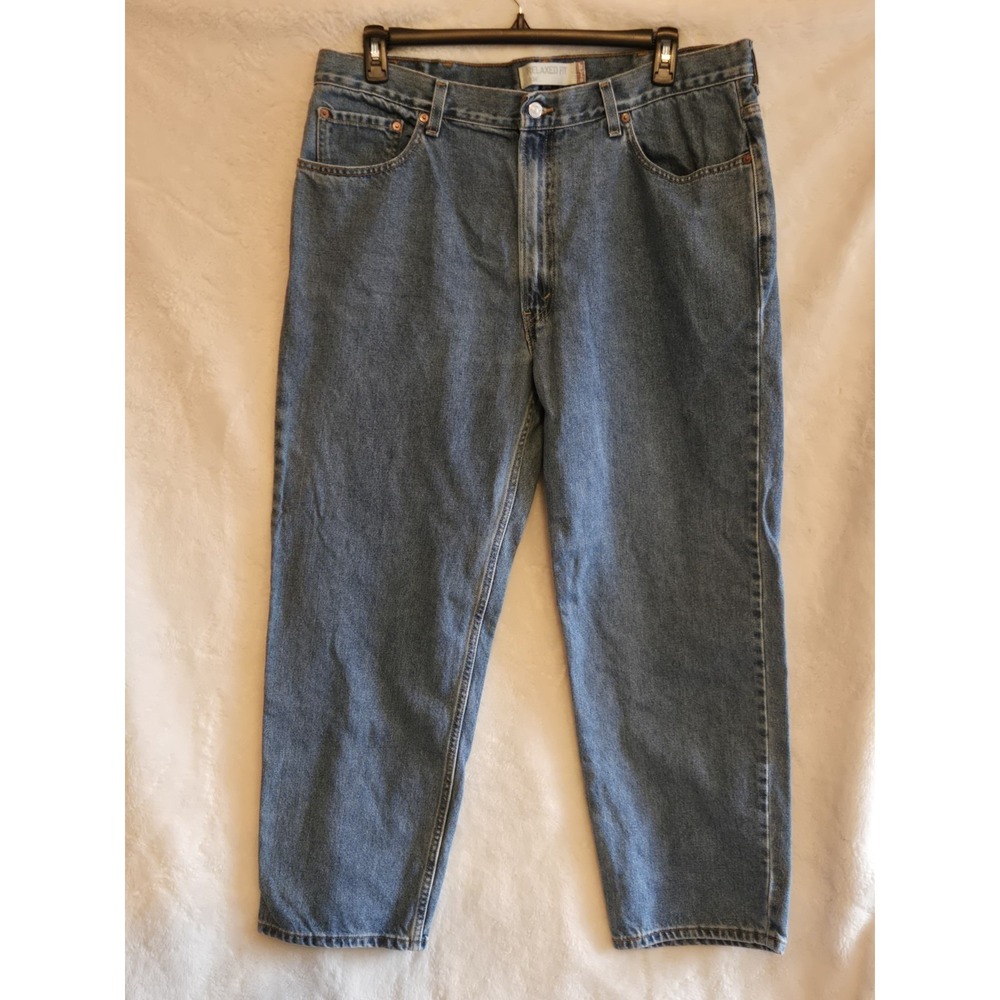 Levis 550 Jeans Mens 40x30 Light Wash Blue Relaxed Fit Tapered Denim Pants